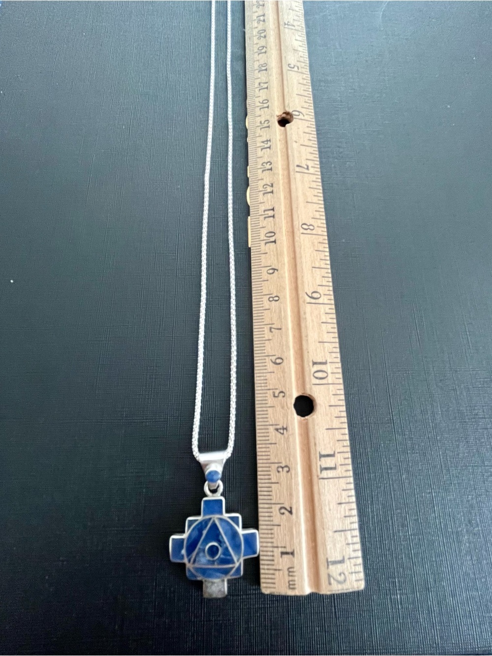 New Peruvian 950 Silver Chakana Inca Andean Cross Pendant Necklace Chain